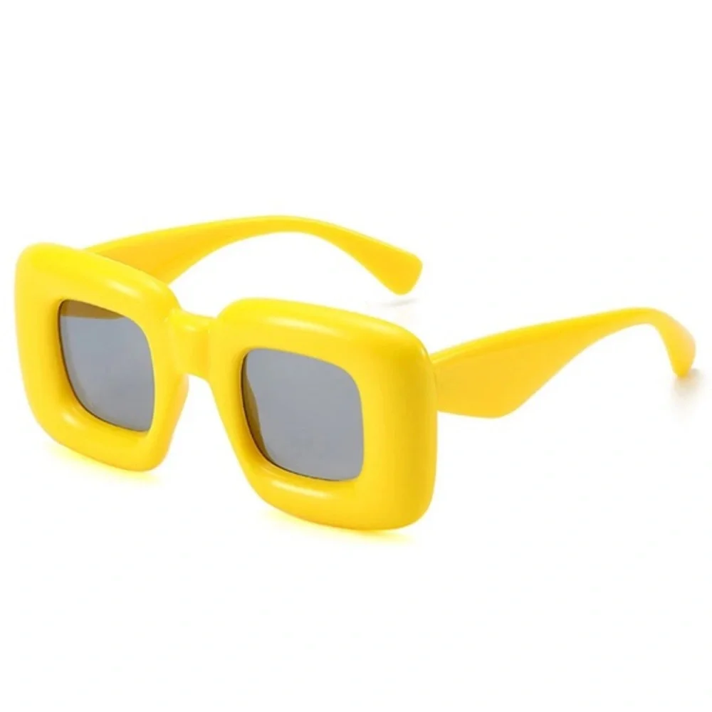 Bold Yellow Square Sunglasses